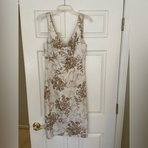 Arden B floral neutral pencil dress. Size 7.